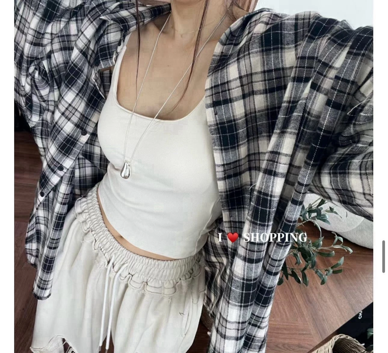 現貨綠格 超好看微舊感襯衫
