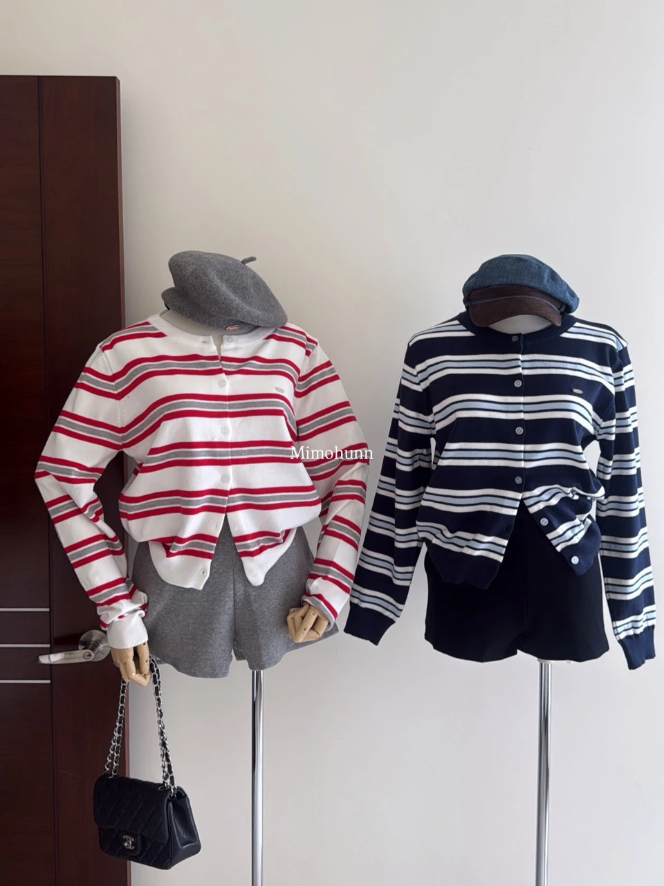 寶貝甜心撞色條紋針織外