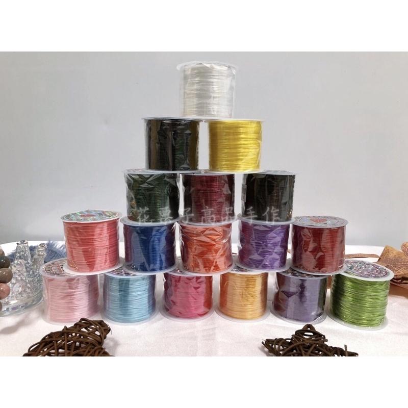 《花栗子精品寵珠寶殿》0.6MM HZ18 彈力線 蠶絲線 DIY材料 水晶線 珊瑚玉 阿拉善 雕刻通孔 隔珠
