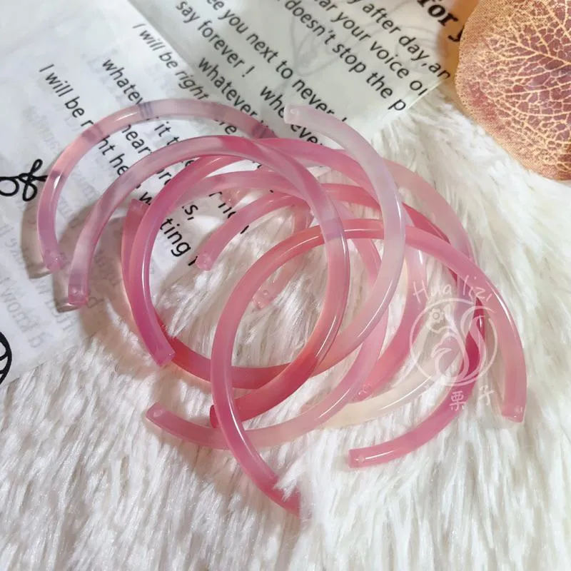 《花栗子精品寵珠寶殿》手鐲半成品 半鐲 通孔 配件 萌寵🌷［直播美貨每週一、二、四、五、日］