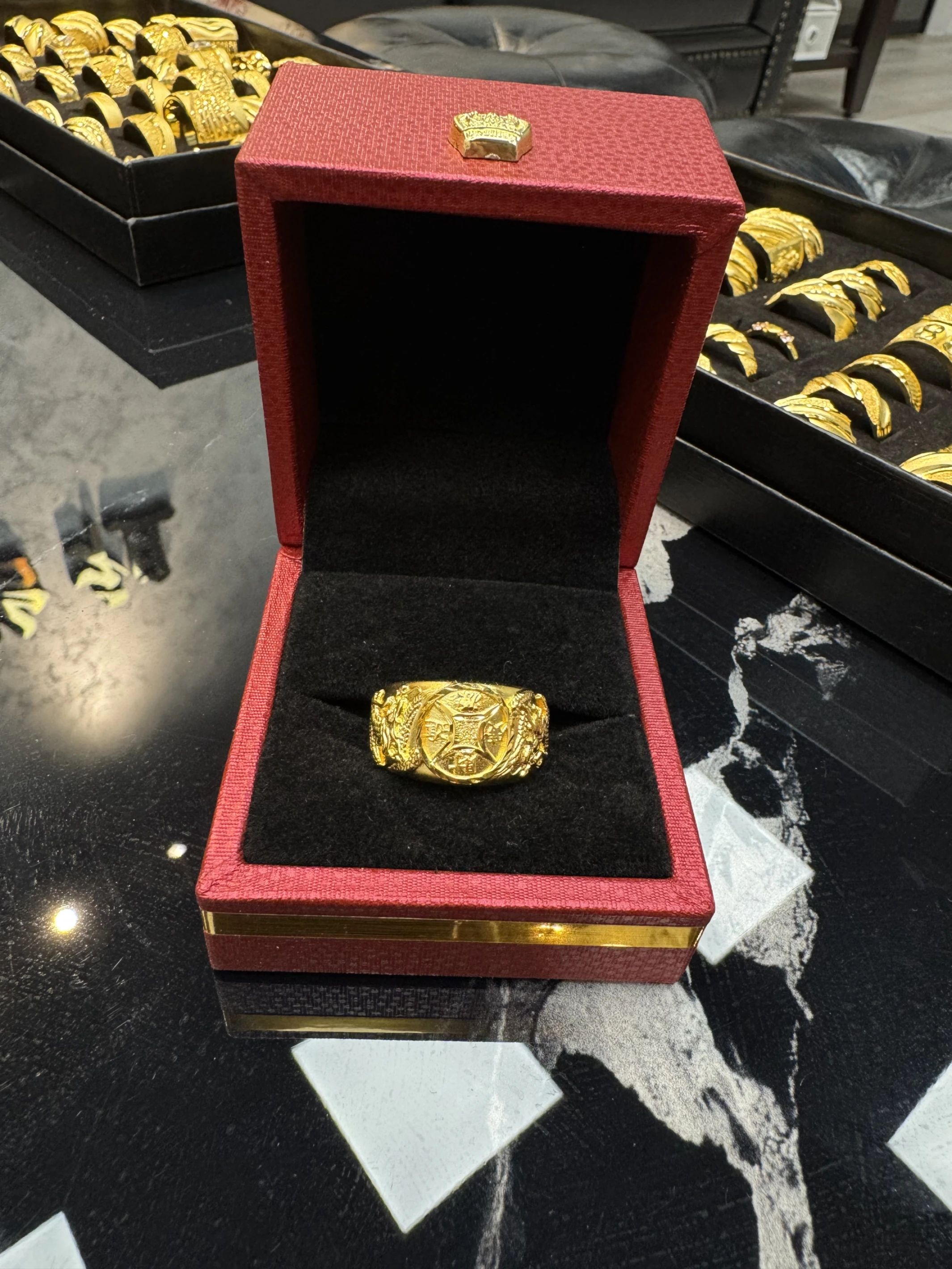 金包銀2錢流沙橫紋戒