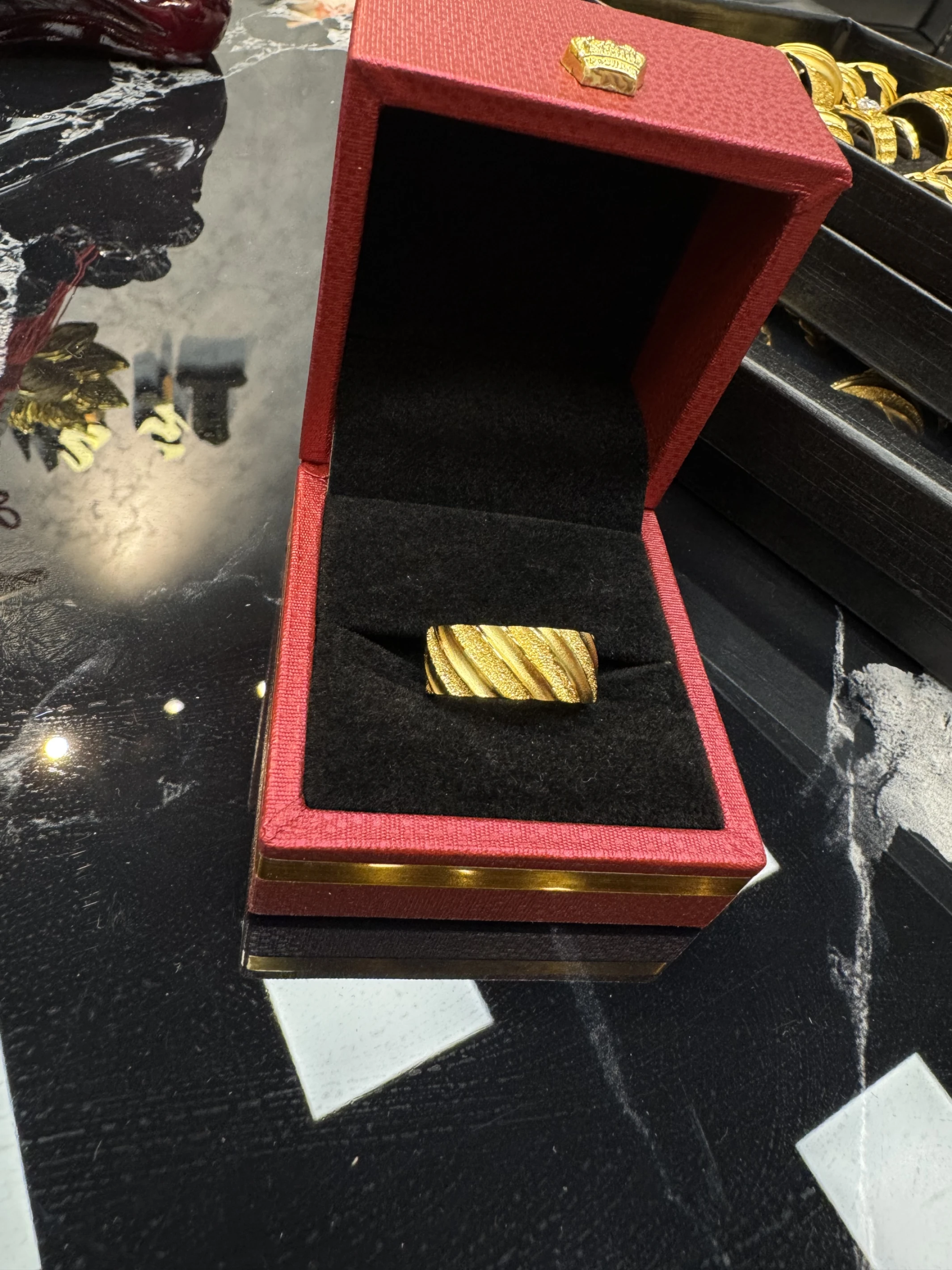 金包銀2錢半鑽沙男戒