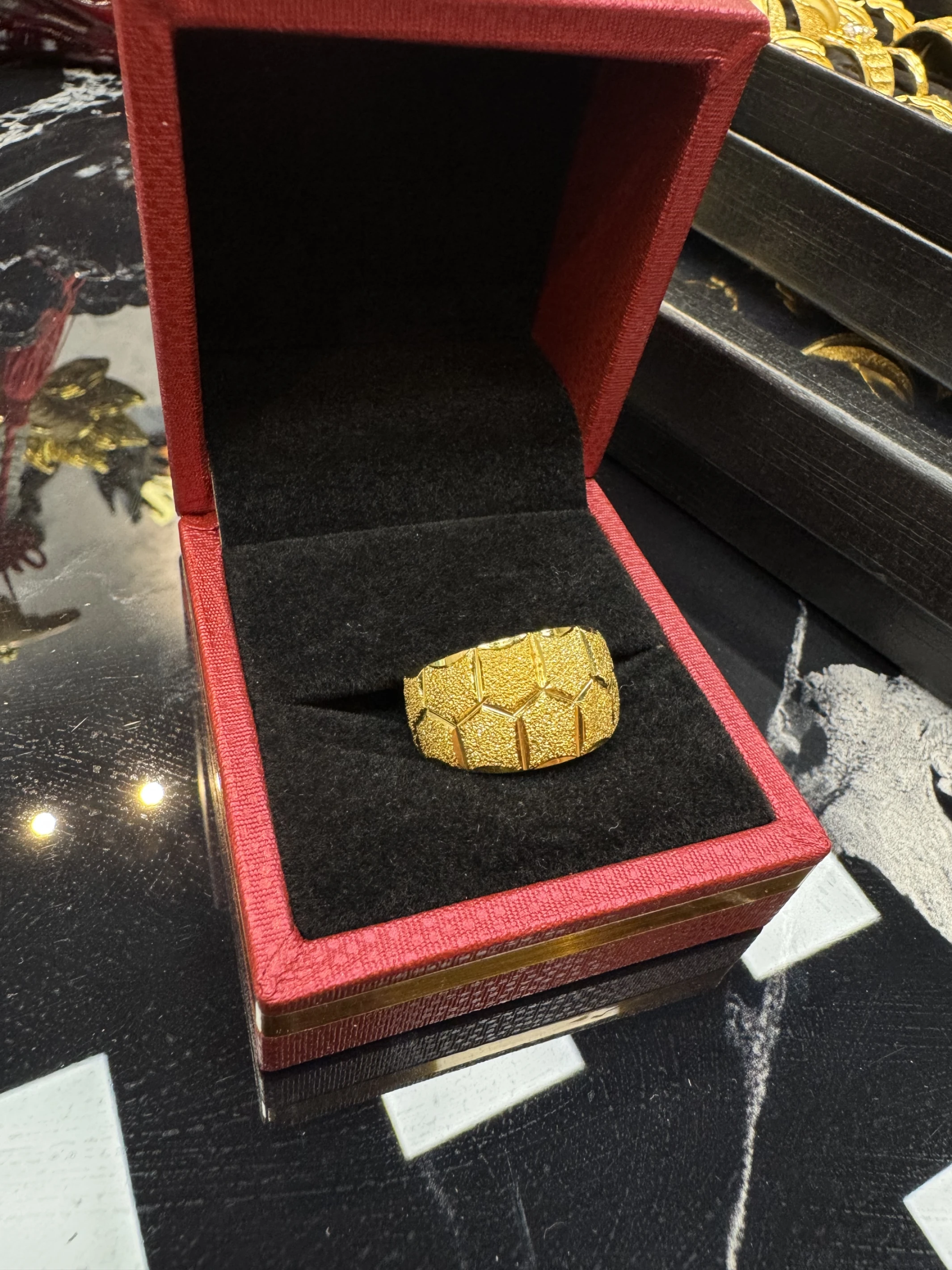 金包銀3錢蜂巢紋戒
