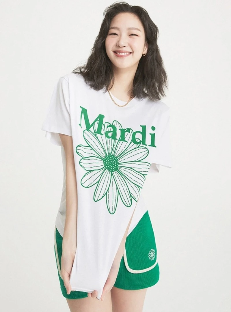 <現貨&預購>官網限定限量優惠 MARDI MERCREDI 金高銀同款經典小雛菊純棉短Ｔ