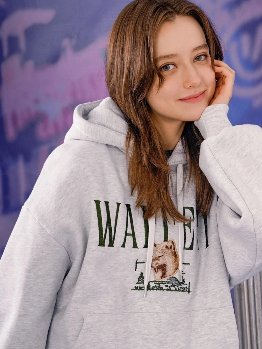 <預購> 韓國TWN 電繡WAITEAT秋田🐕刷毛帽T