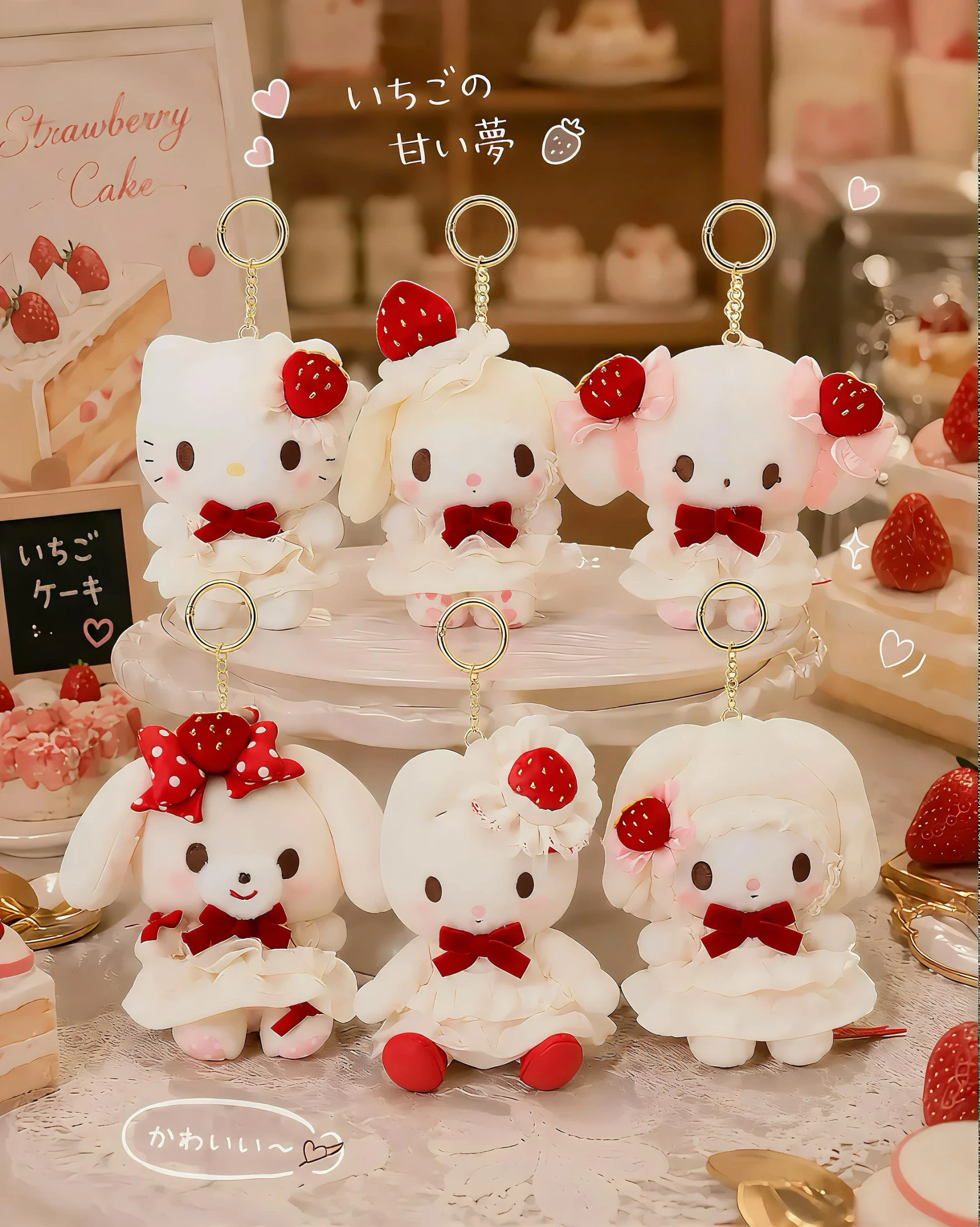 <現貨> 🇯🇵三麗鷗限定 NAKAJIMA草莓蛋糕吊飾系列