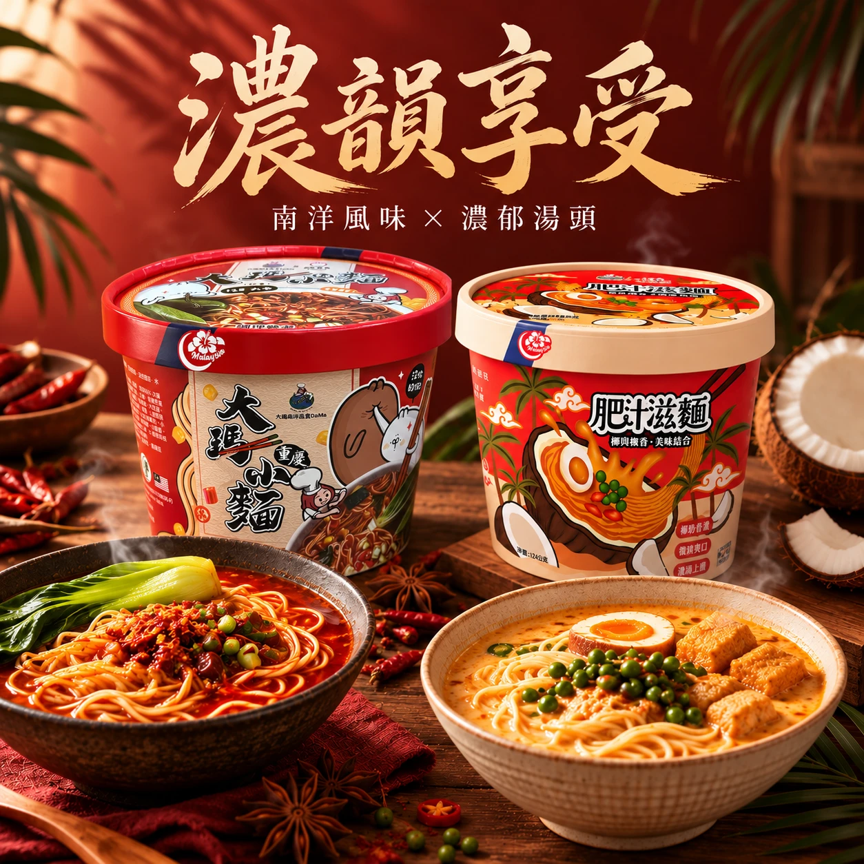 濃韻享受 | 大瑪小麵+肥汁滋麵各6碗