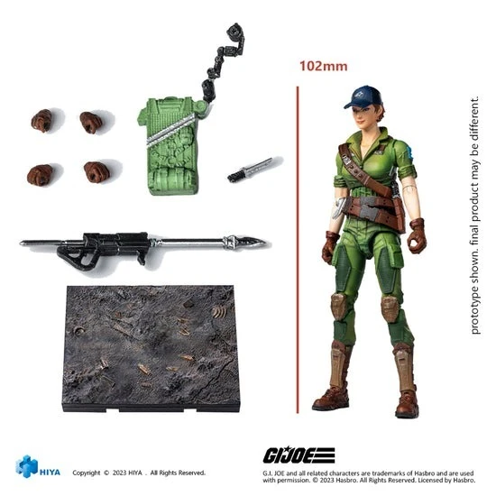 HIYA 迷你精緻系列 1/18 壽G.I. JOE 除暴突擊隊 傑夫人 可動公仔