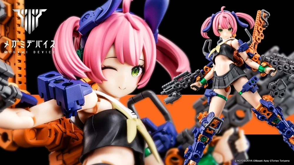 メガミデバイス　女神装置　塗装完成 Megami Device 女神裝置BUSTER DOLL 砲手午夜之牙組裝模型