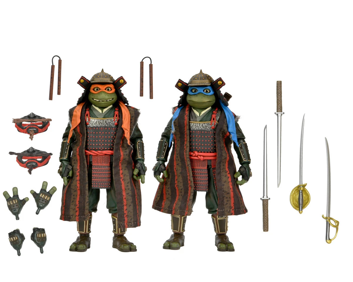 NECA 7吋 忍者龜3 電影 Turtles in Time Leonardo & Michelangelo 2入組