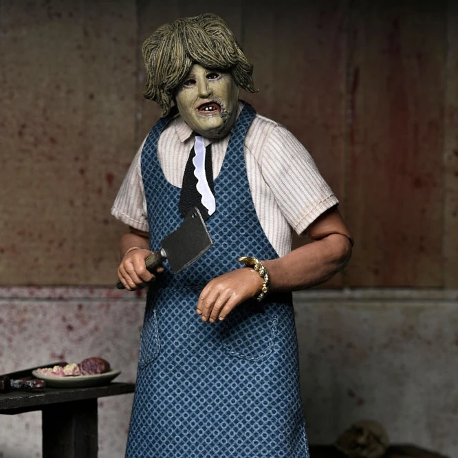 NECA 8吋 德州電鋸殺人狂 人皮臉 老奶奶面具 可動公仔