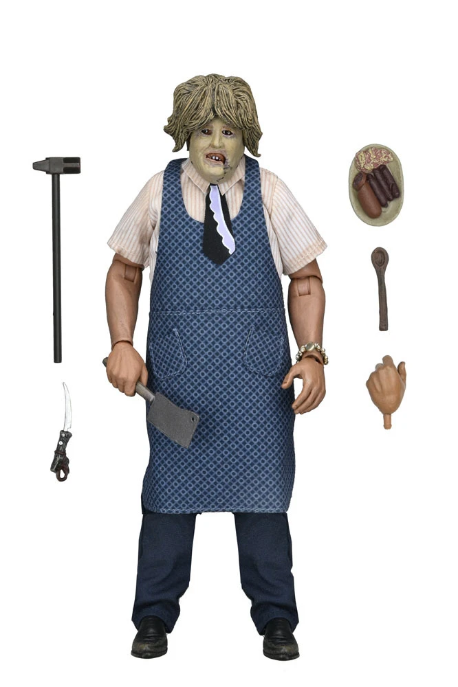 NECA 8吋 德州電鋸殺人狂 人皮臉 老奶奶面具 可動公仔