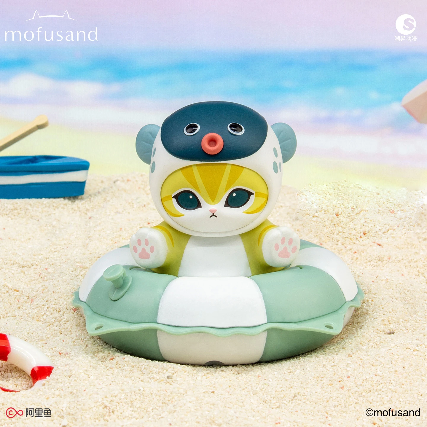 Mofusand 貓福珊迪 - 游泳圈系列 印章 盒抽 (6款6入)