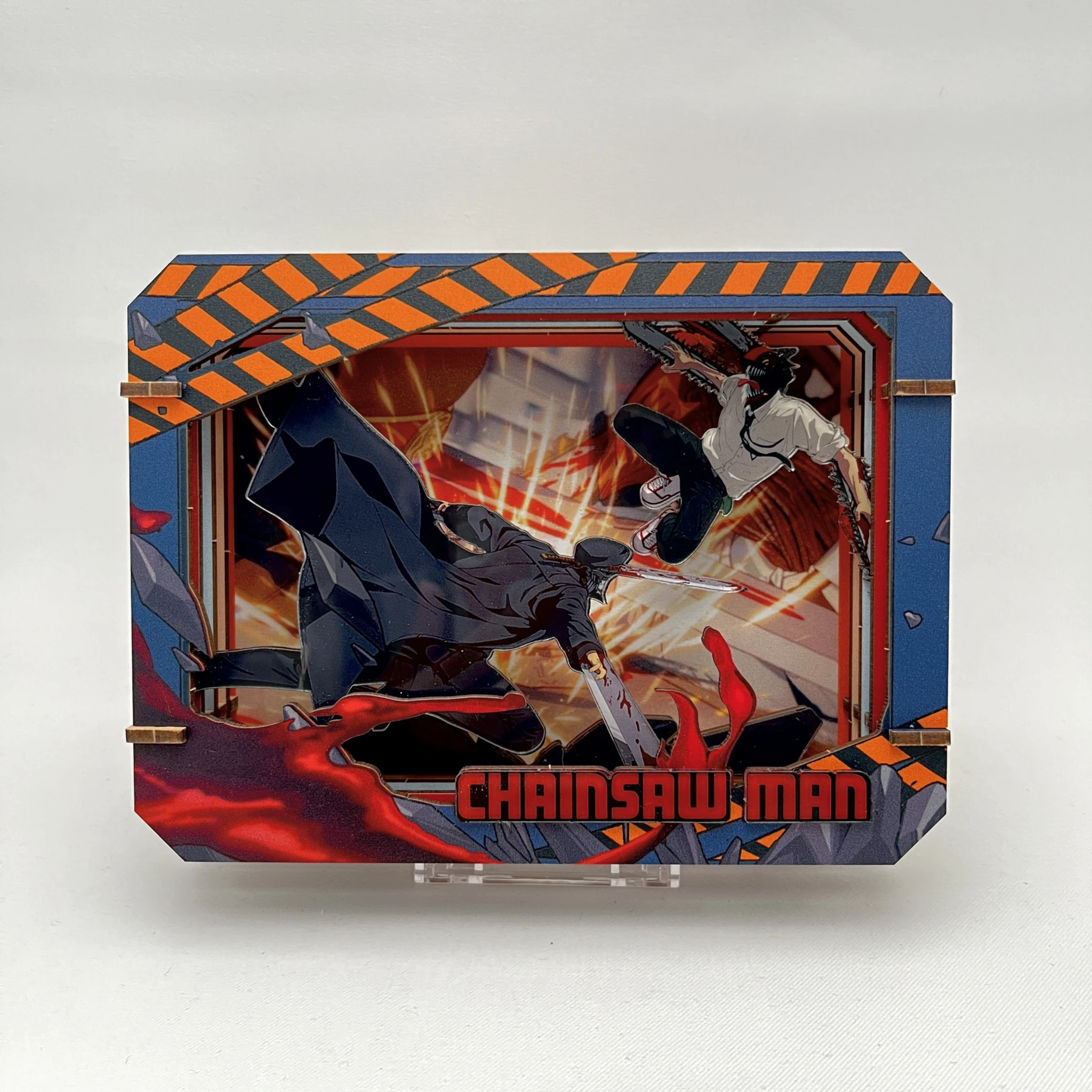 PUREMIND 鏈鋸人 木拼場景組 4款4入(2814VA-BOX)