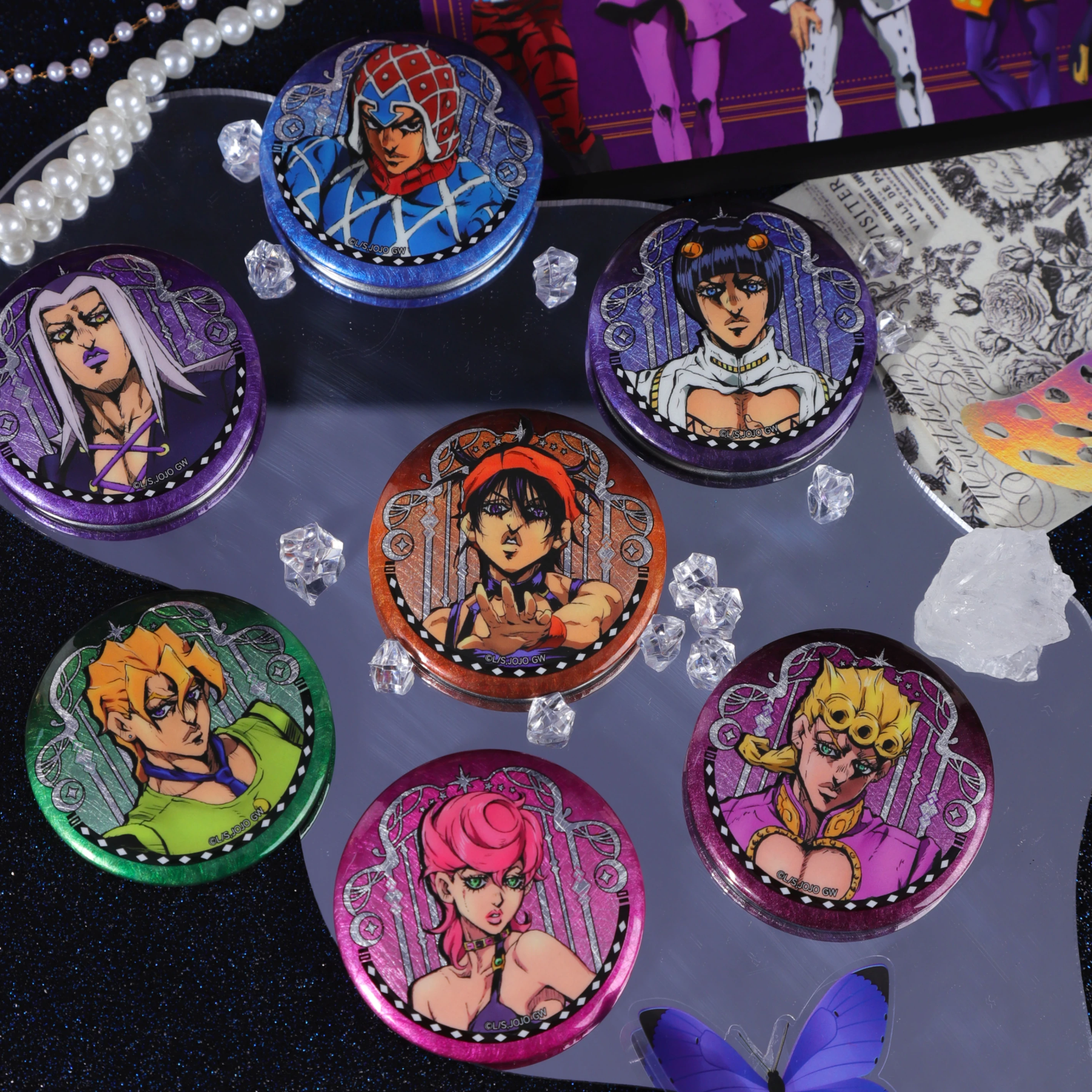 JOJO 黃金之風 徽章盲袋58mm(7款7入)