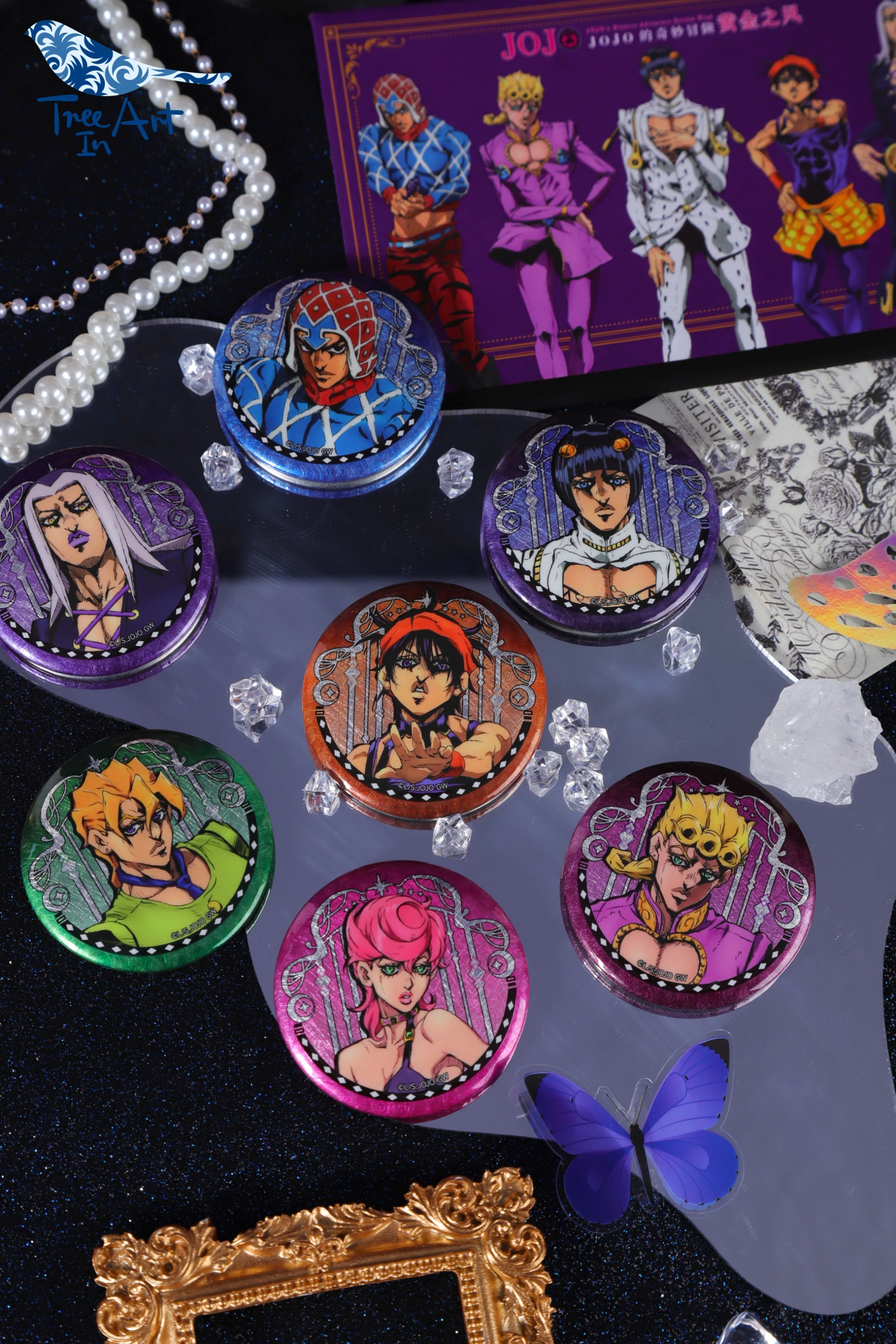 JOJO 黃金之風 徽章盲袋58mm(7款7入)