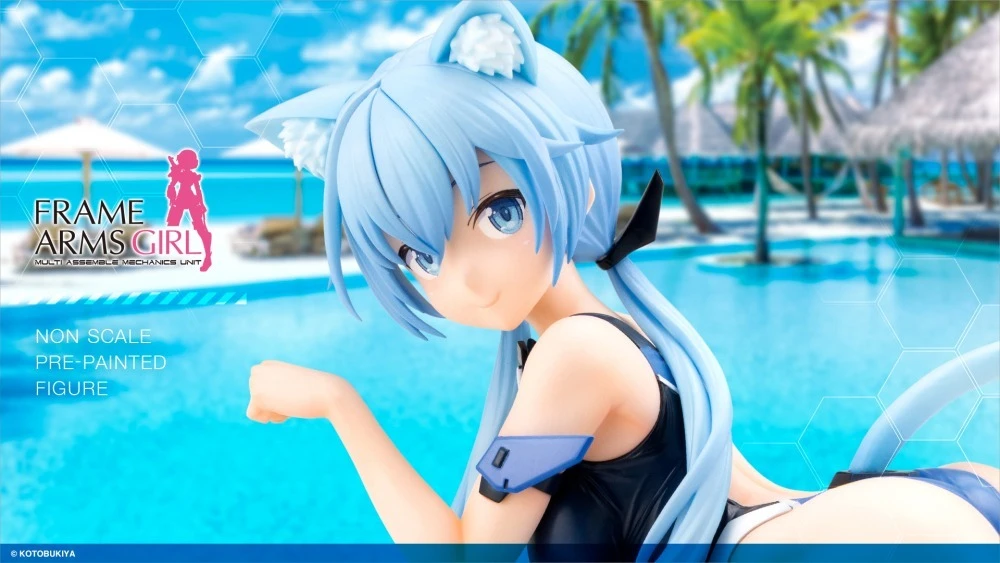 27年1月 Frame Arms Girl 機甲少女 短劍 泳裝貓娘版 PVC