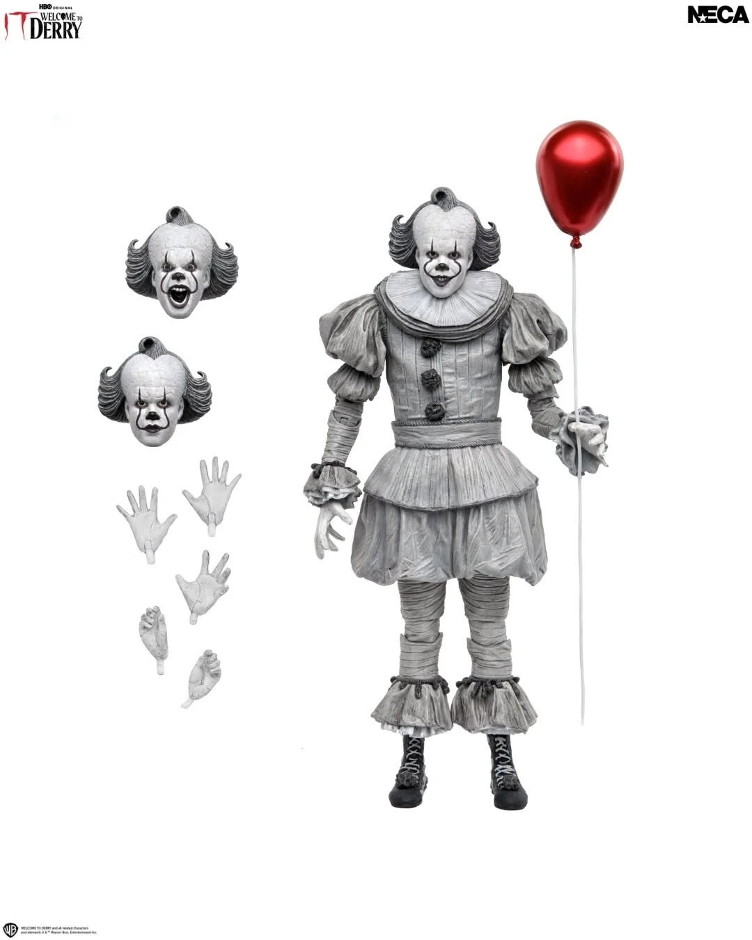 26年Q4 NECA 7吋 歡迎來到德利鎮 牠：前傳 黑白版 潘尼懷斯