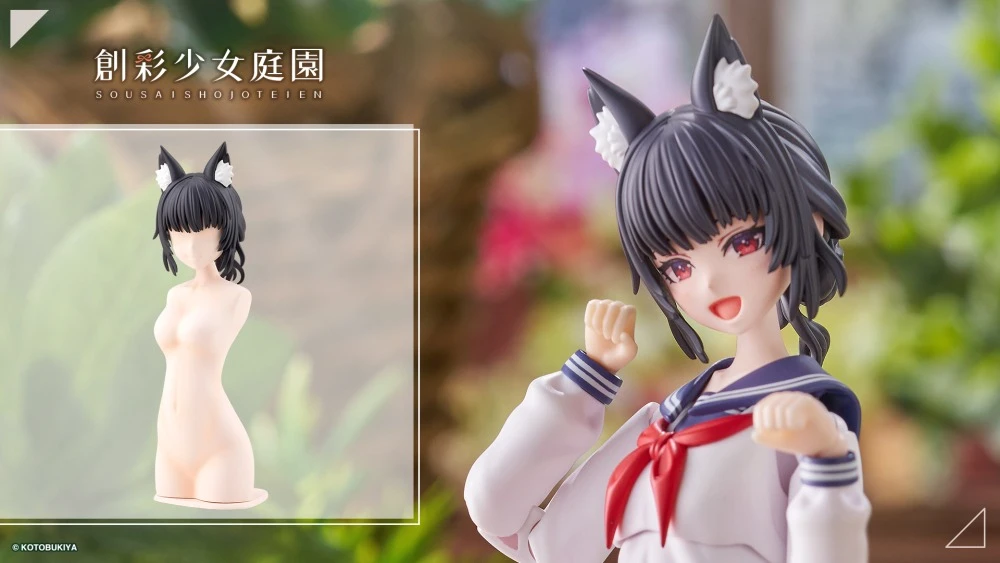26年12月 1/10 創彩少女庭園 造型假髮 動物耳朵 凌亂髮髻 狐狸 組裝模型