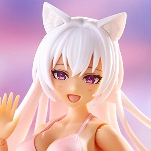 27年3月 1/10 創彩少女庭園 獸耳模擬人形小姐【泳裝】夢幻風格 暮色貓 壽屋限定版 組裝模型(JK111)