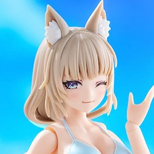 27年2月 1/10 創彩少女庭園 獸耳模擬人形小姐【泳裝】狐狸 組裝模型(JK112)