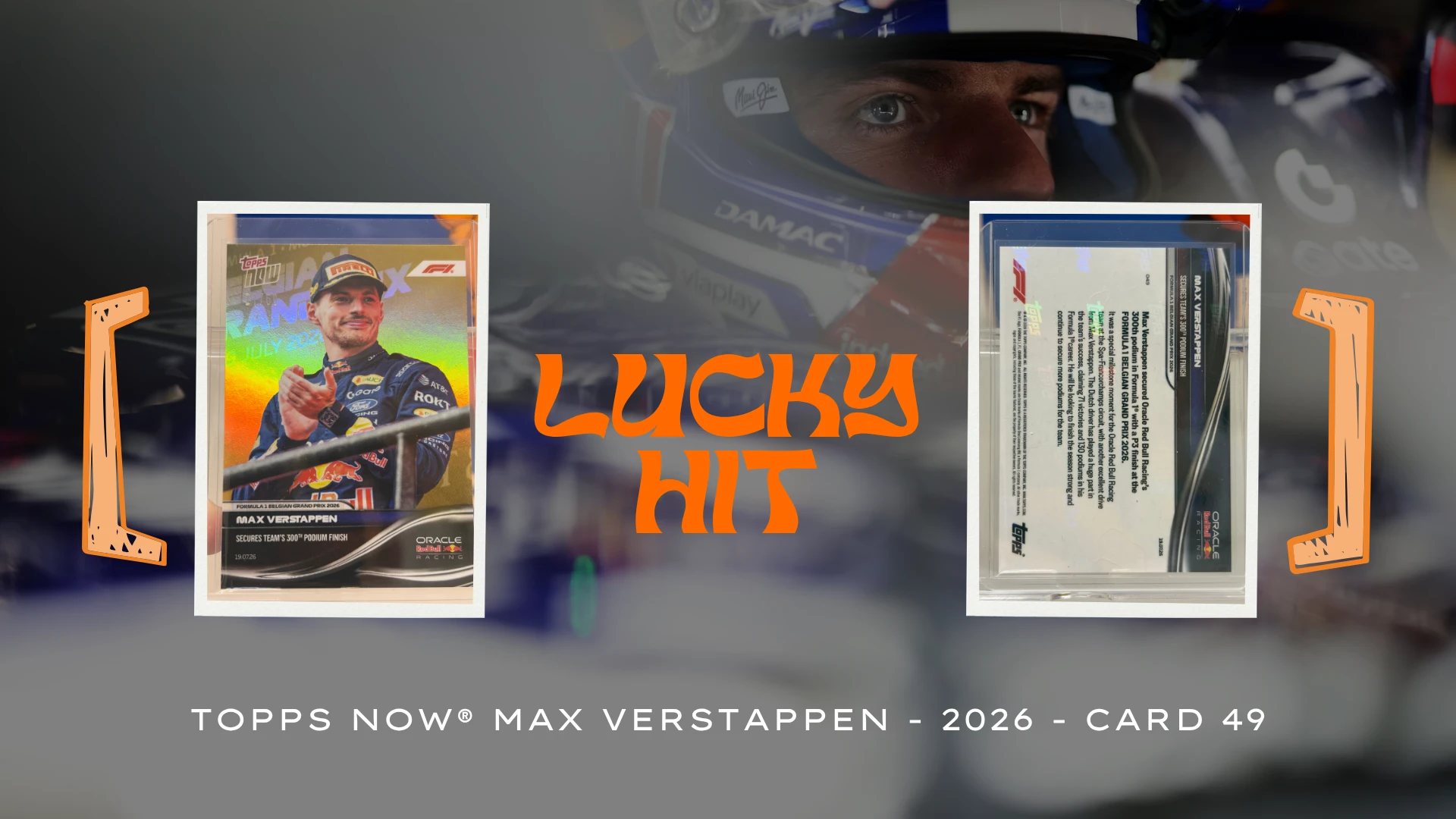 恭喜擊中限量稀有卡！｜Topps NOW® Max Verstappen - 2026 - Card 49