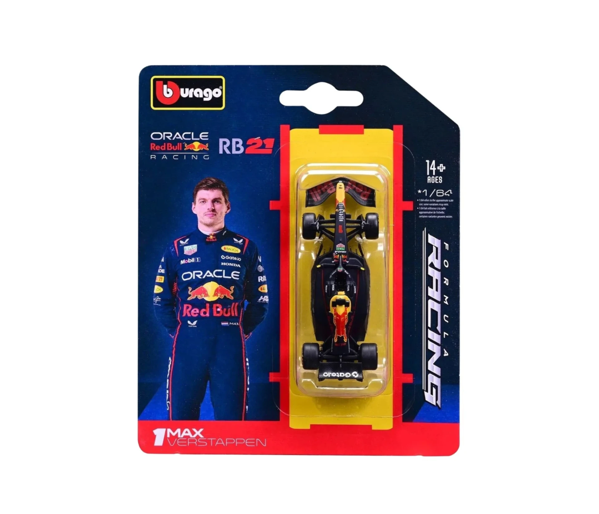 Bburago 1:64 吊卡 Oracle Red Bull Racing RB21 #1 Max Verstappen