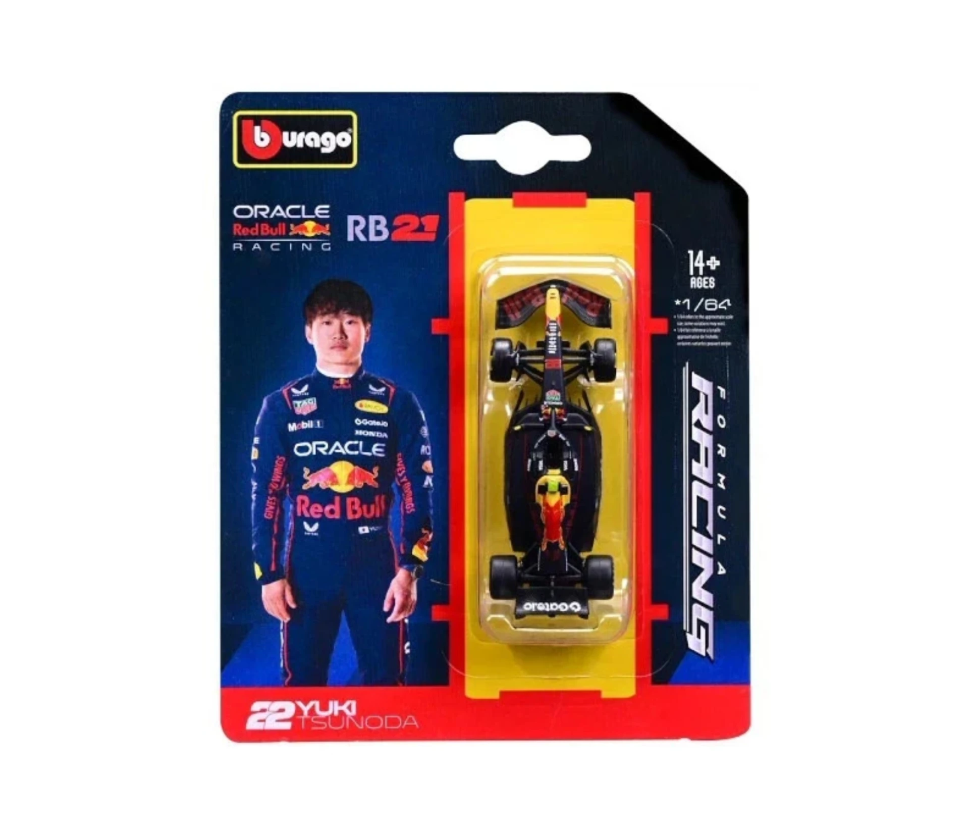 Bburago 1:64 吊卡 Oracle Red Bull Racing RB21 #22 Yuki Tsunoda