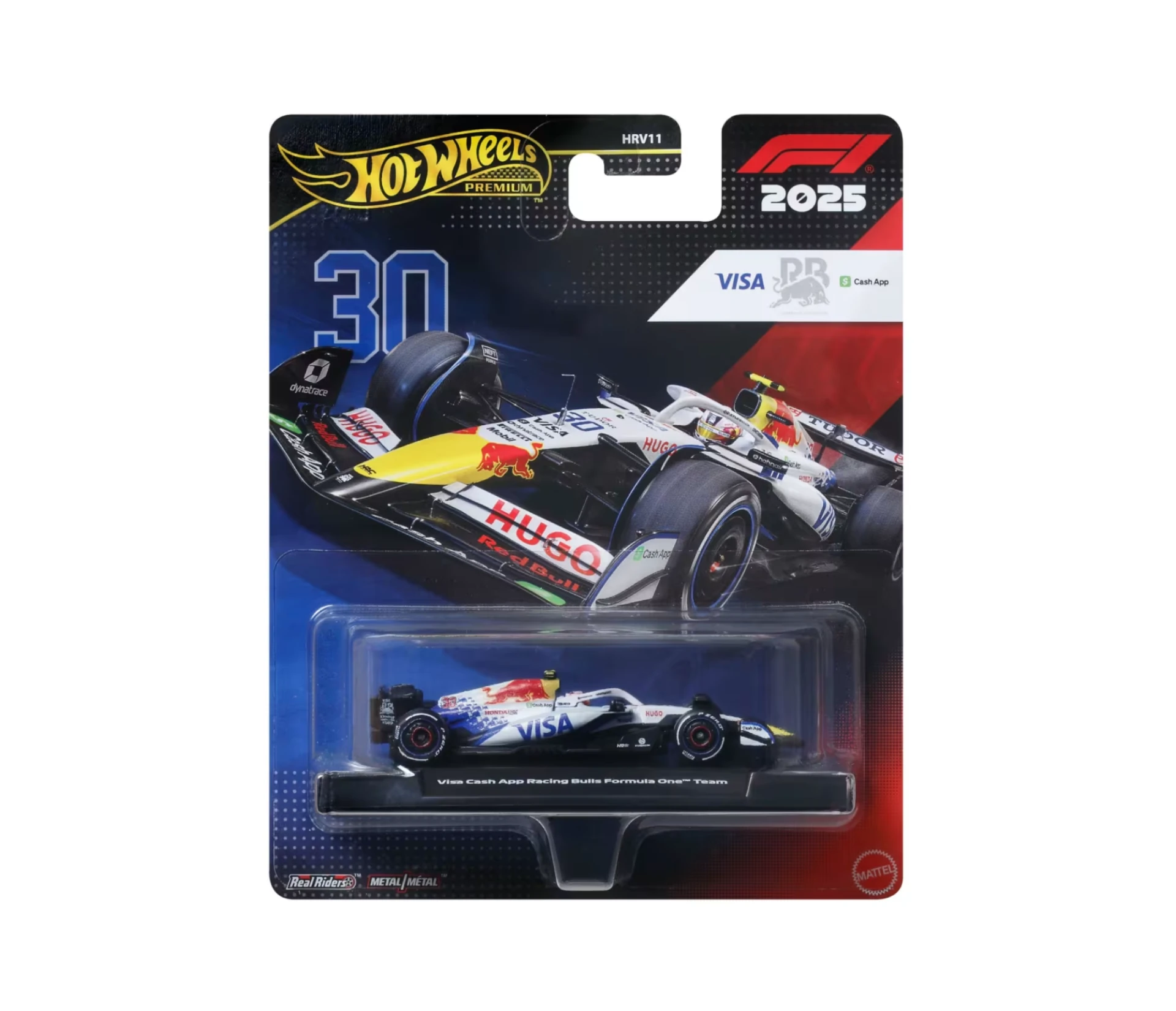 Hot Wheels Premium 1:64 Visa Cash App Racing Bulls 2025 Formula 1® Team #30