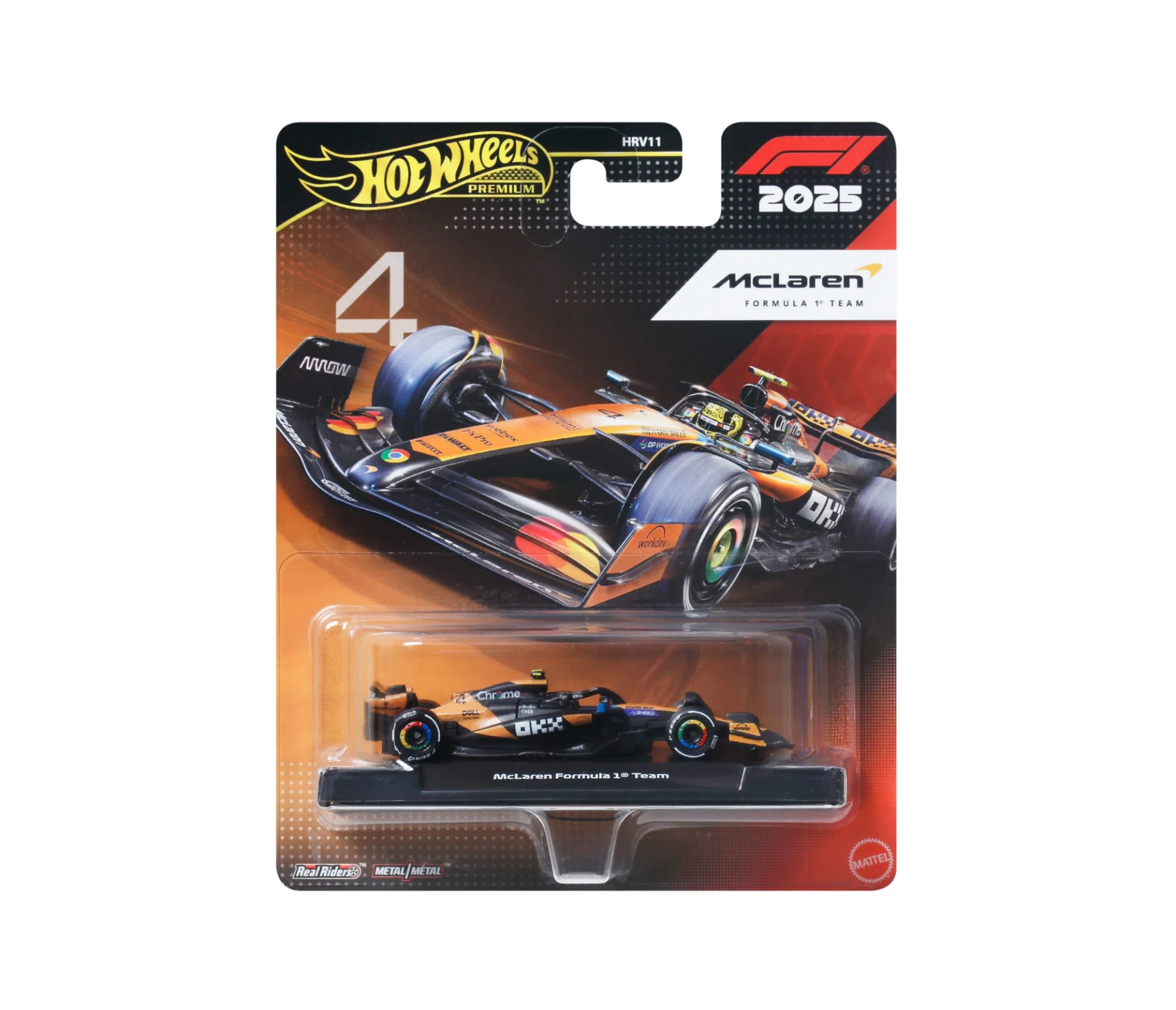 Hot Wheels Premium 1:64 McLaren 2025 Formula 1® Team #4