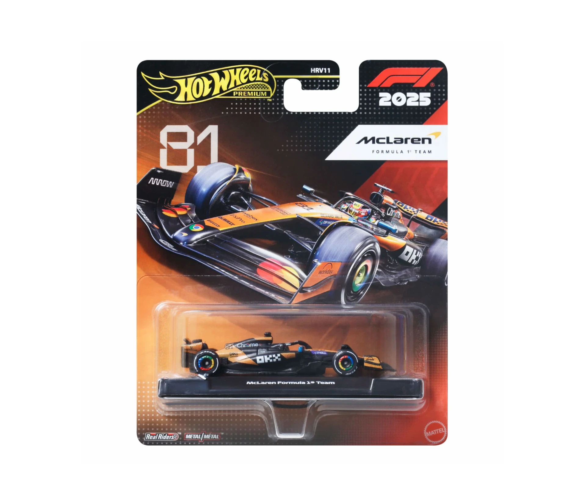 Hot Wheels Premium 1:64 McLaren 2025 Formula 1® Team #81