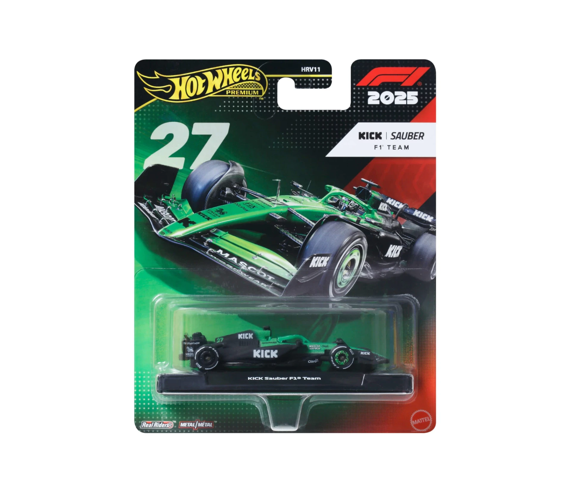 Hot Wheels Premium 1:64 Kick Sauber 2025 Formula 1® Team #27