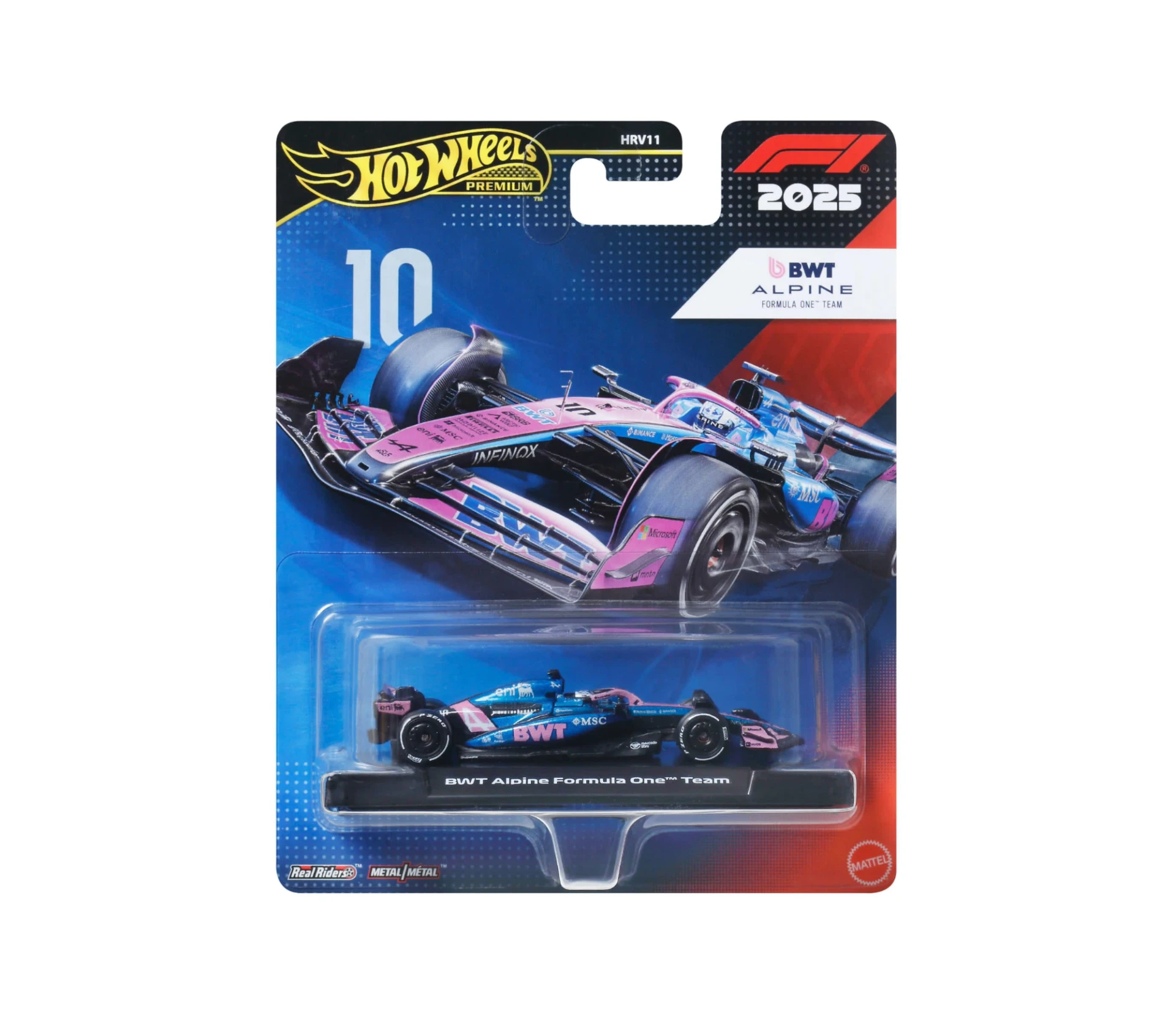 Hot Wheels Premium 1:64 BWT Alpine 2025 Formula 1® Team #10