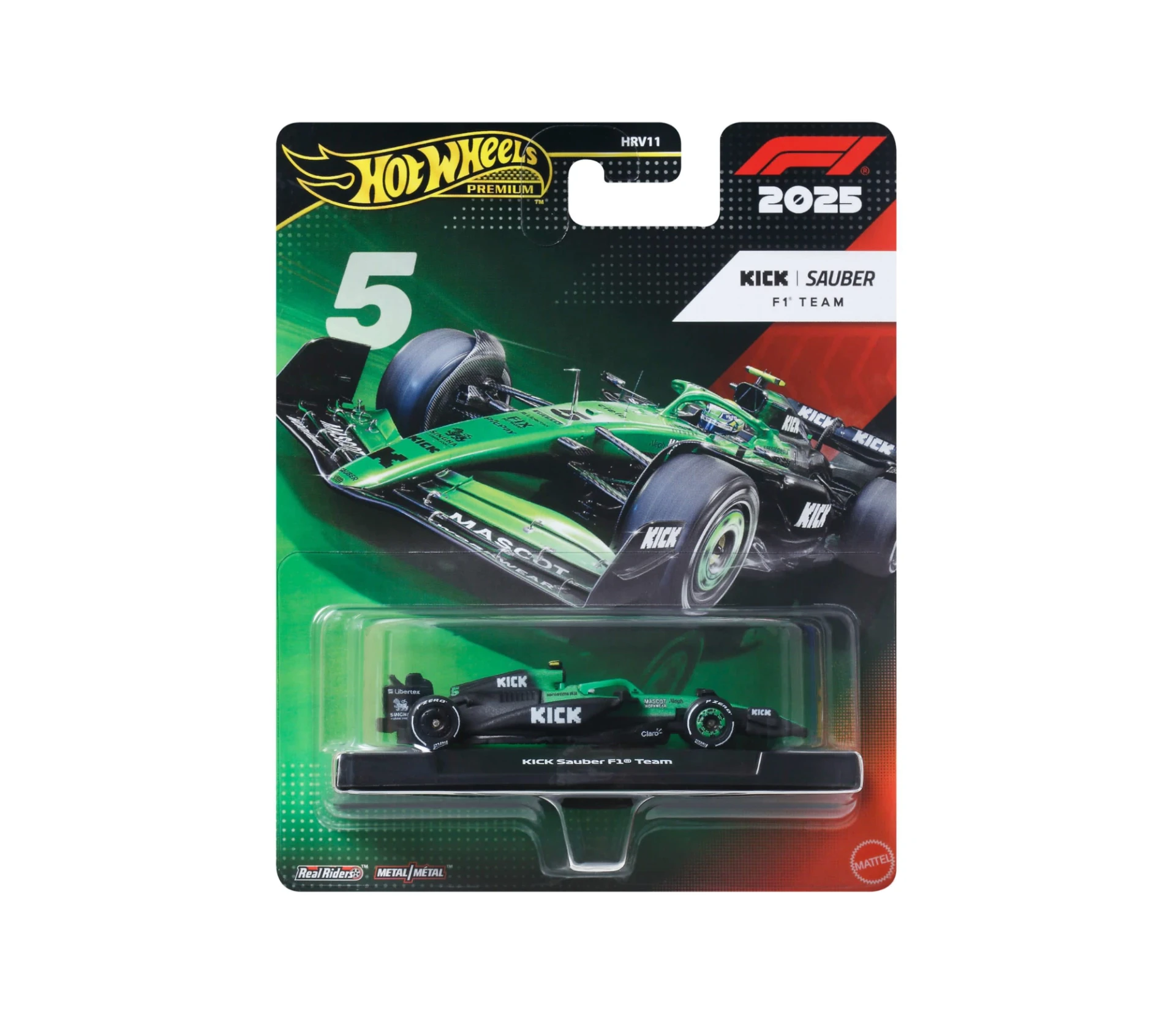 Hot Wheels Premium 1:64 Kick Sauber 2025 Formula 1® Team #5