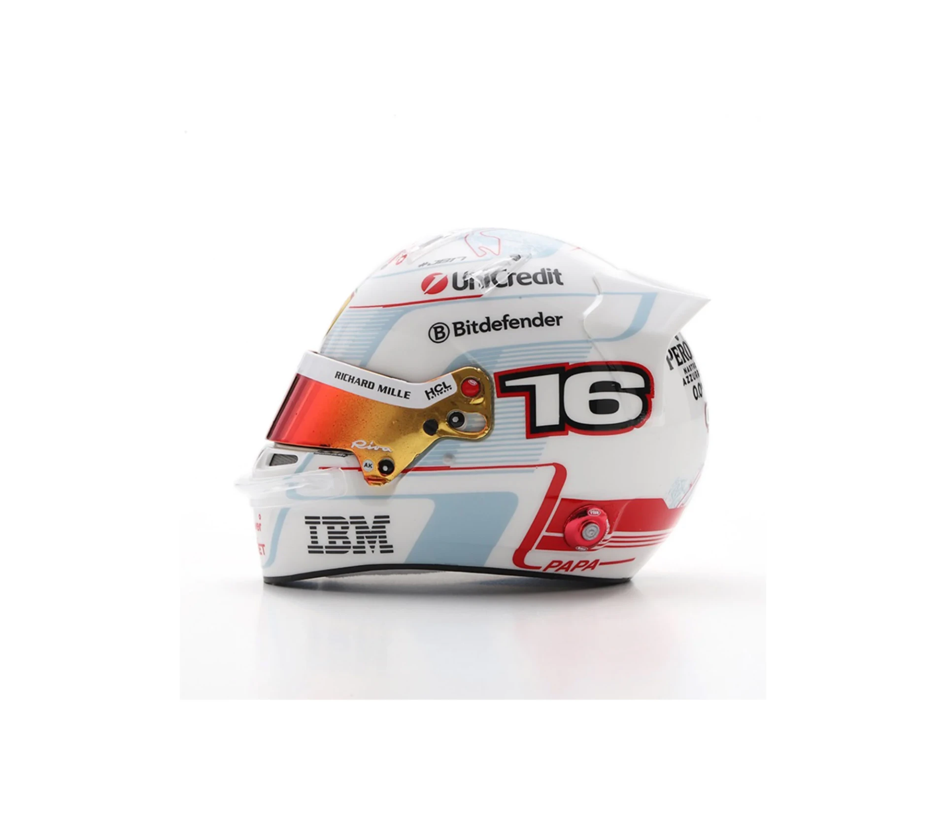 Looksmart Scuderia Ferrari HP Monaco GP 2025 1:5 Mini Helmet #16 Leclerc