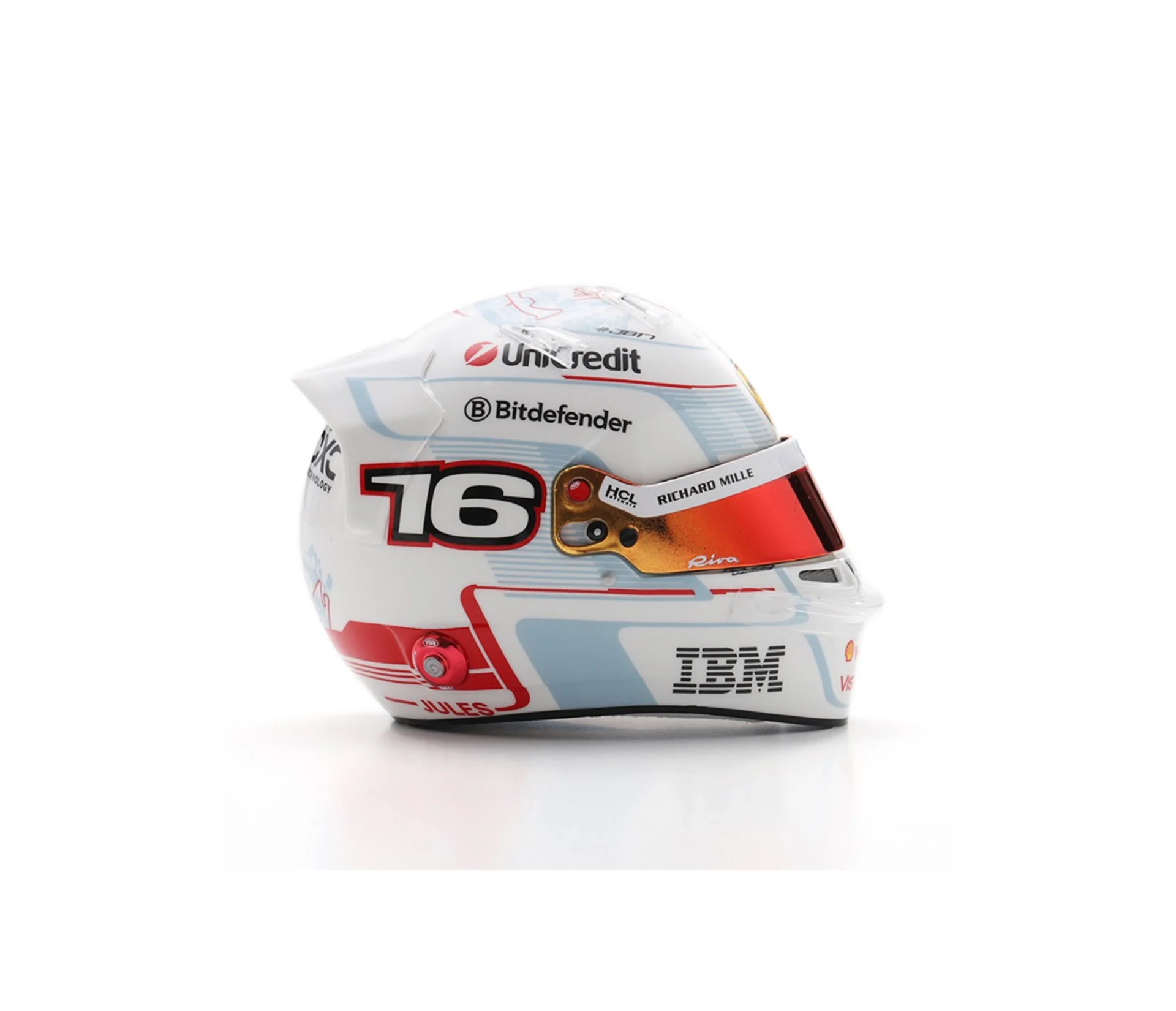 Looksmart Scuderia Ferrari HP Monaco GP 2025 1:5 Mini Helmet #16 Leclerc