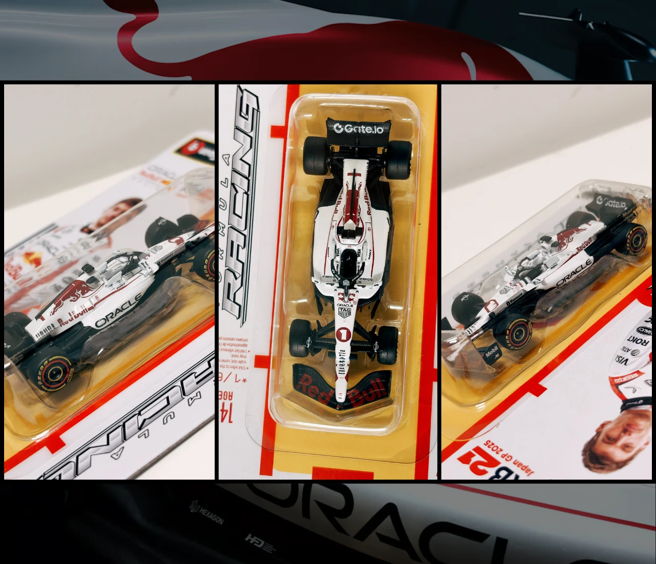 Bburago 1:64 吊卡 Oracle Red Bull Racing RB21 白牛 #1 Max Verstappen 日本站