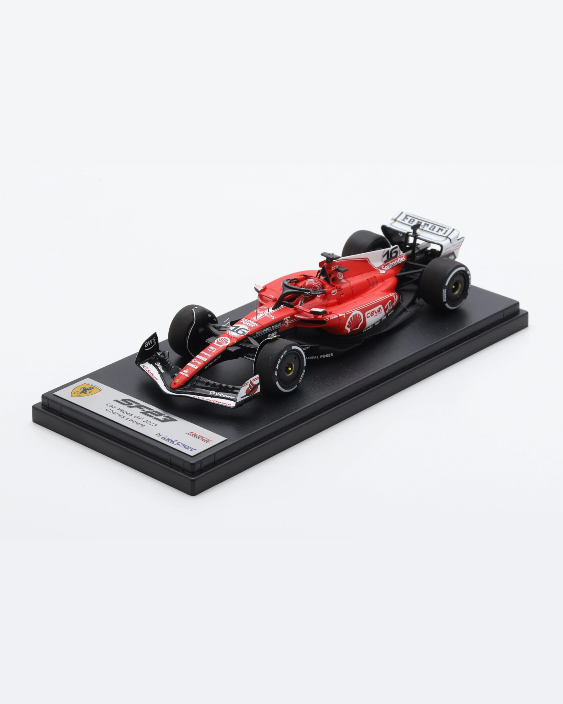 Looksmart Ferrari SF-23 Las Vegas GP 2023 1:43 #16 Charles Leclerc - 2nd Place Car