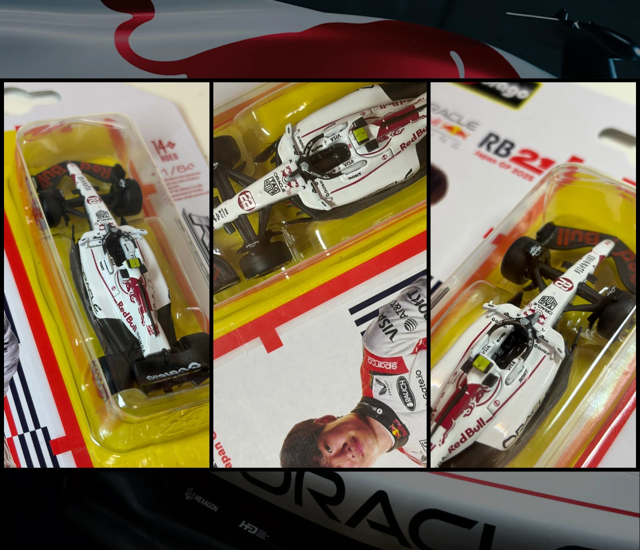 Bburago 1:64 吊卡 Oracle Red Bull Racing RB21 白牛 #22 Yuki Tsunoda 日本站