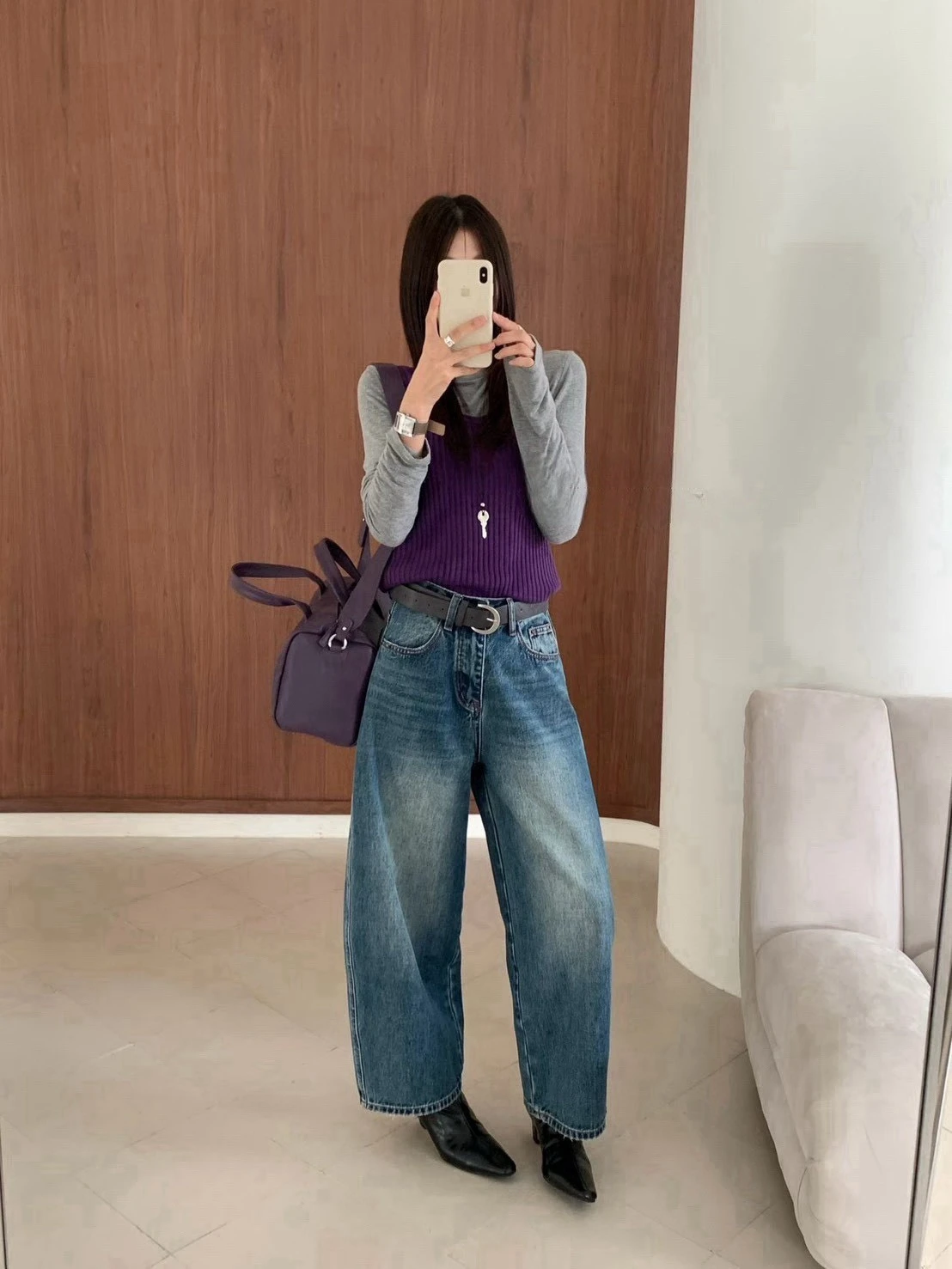 小個子水洗休閒彎刀牛仔褲-藍-S/M/L/XL(現貨)