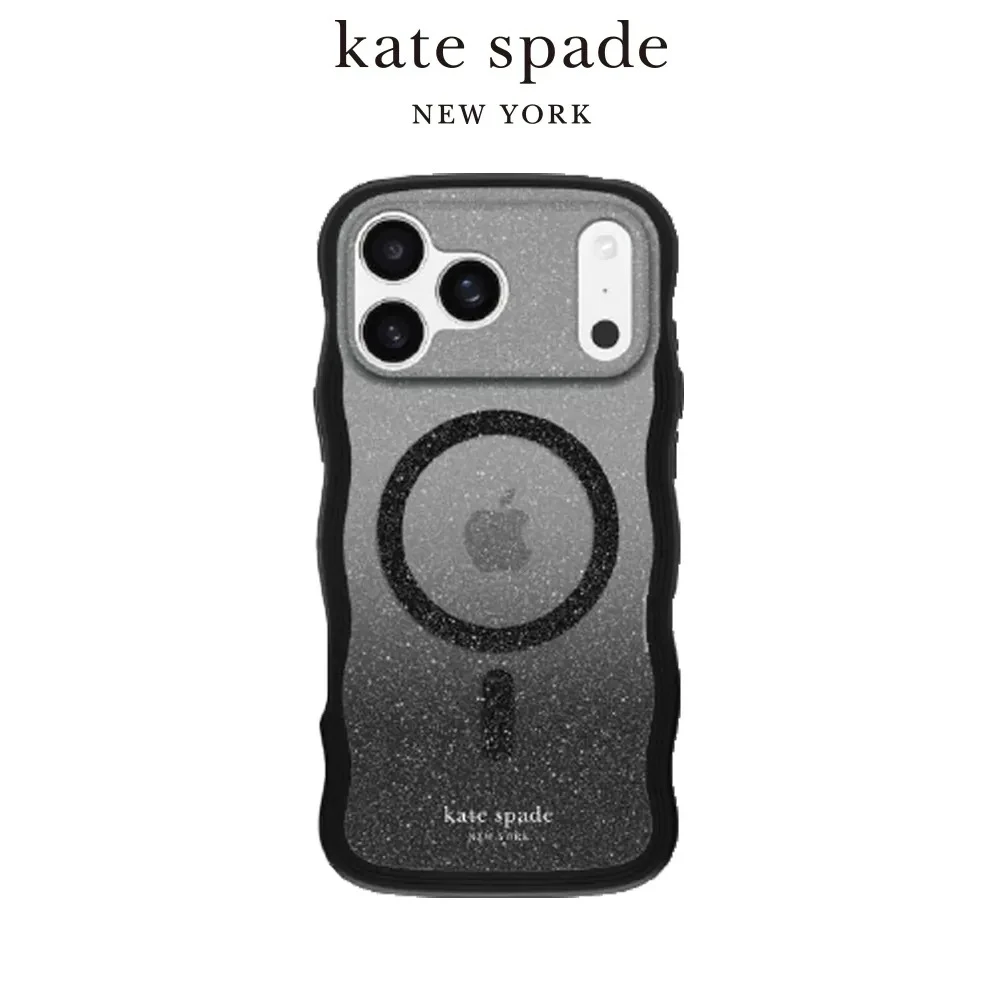 Kate Spade iPhone 17 系列 精品磁吸防摔波浪殼 幻影黑