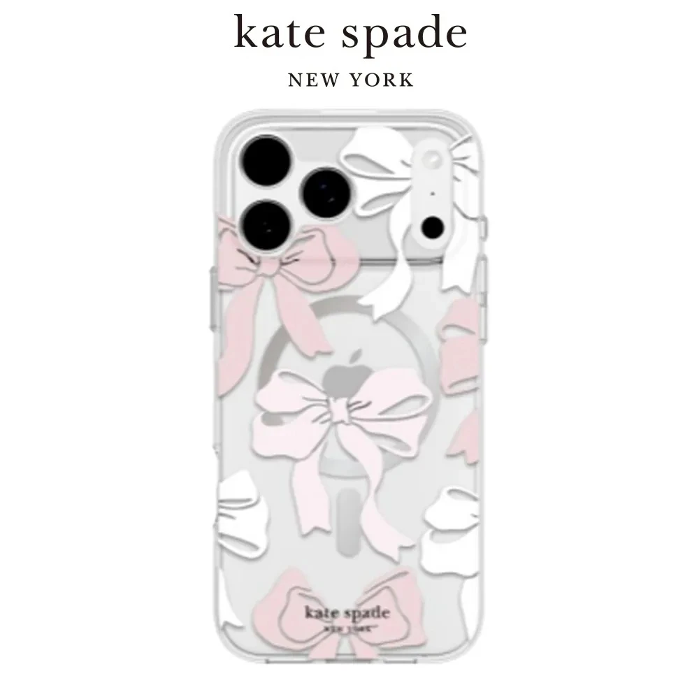 Kate Spade iPhone 17 系列 精品磁吸防摔殼 甜美緞帶