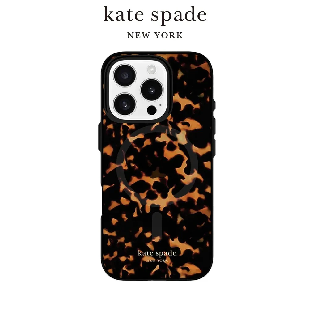 Kate Spade iPhone 16 系列 精品磁吸防摔殼 華麗玳瑁
