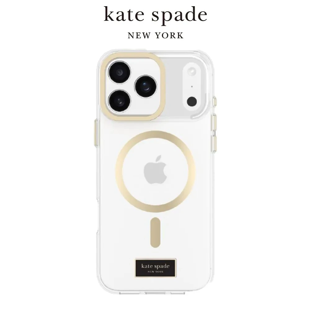 Kate Spade iPhone 17 系列 精品磁吸防摔殼 經典透明支架款