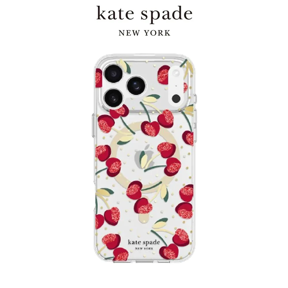 Kate Spade iPhone 17 系列 精品磁吸防摔殼 嬌豔櫻桃