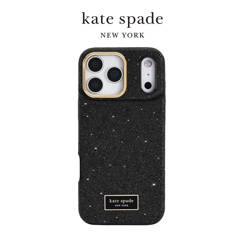 Kate Spade iPhone 17 系列 精品磁吸防摔殼 冰晶殼 子夜黑