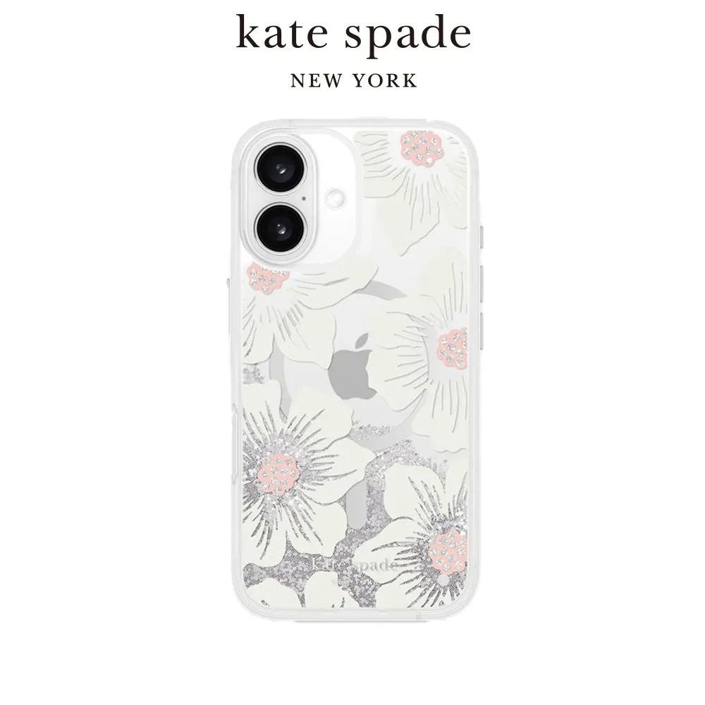 Kate Spade iPhone 16 系列 精品磁吸防摔流沙殼 經典蜀葵