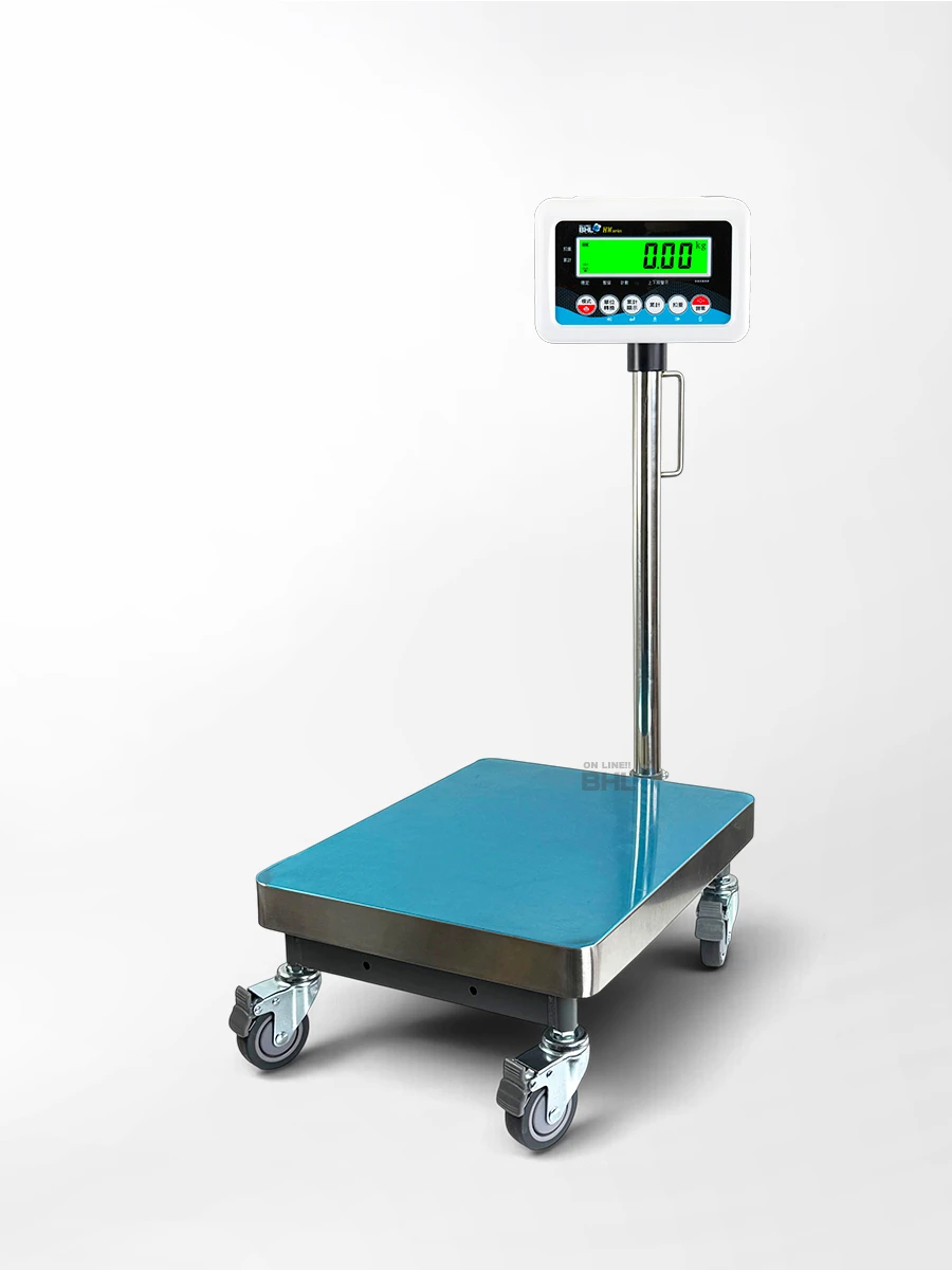 【BHL秉衡量】高精度附把手計重推車台秤〔中型〕   HWMS-RT-150K(150kgx10g) {秤台40x50cm}
