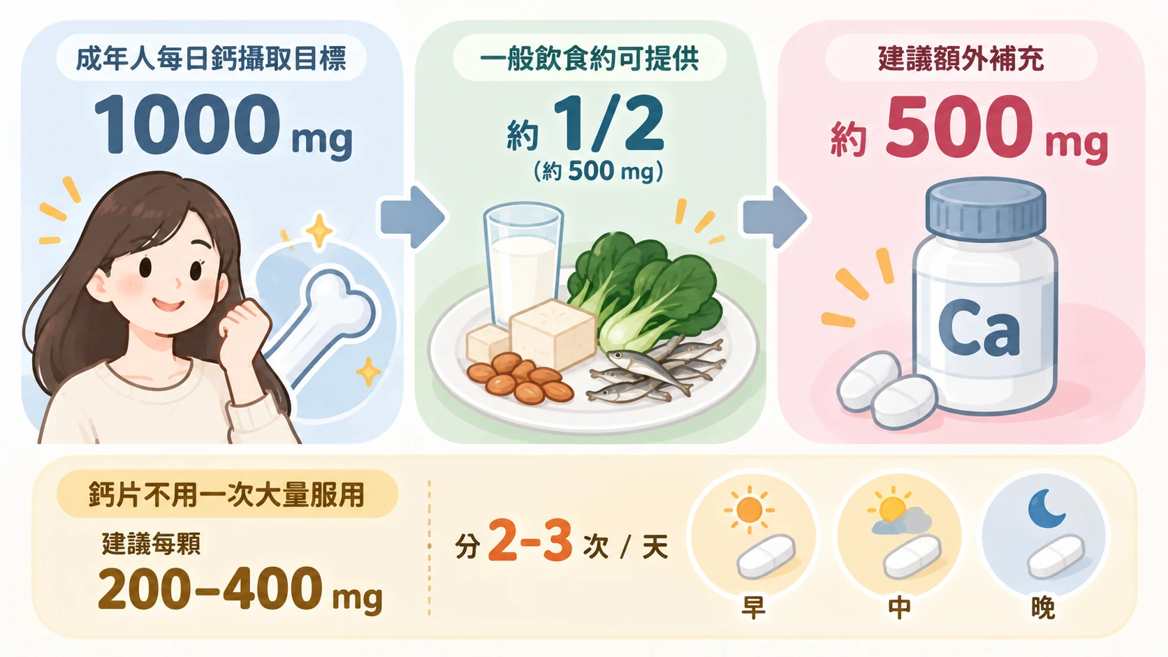 鈣片、鐵劑怎麼挑?攝取量、吃法與注意事項|藥師解析