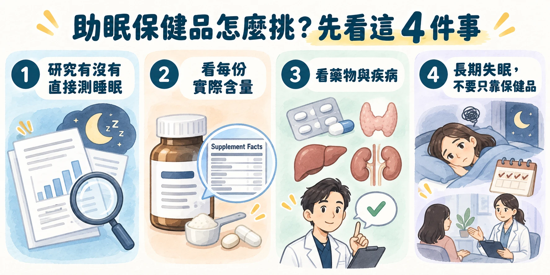 睡眠品質不好怎麼辦?失眠自測、5大原因與改善方法|藥師解析